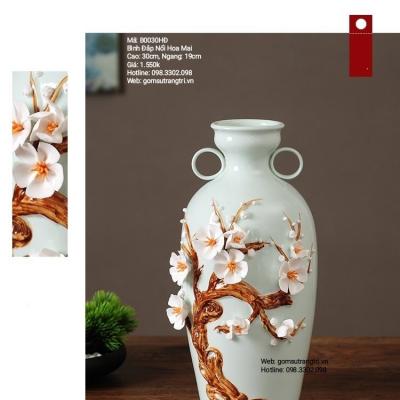 Bình Đắp Nổi Hoa Mai